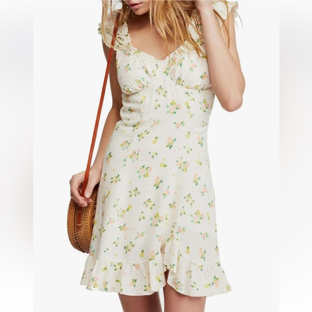 Free People Like A Lady Print Minidress Size Medium